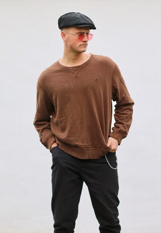 RALPH LAUREN USA 90S MOCCA BROWN HEAVYWEIGHT SWEATSHIRT