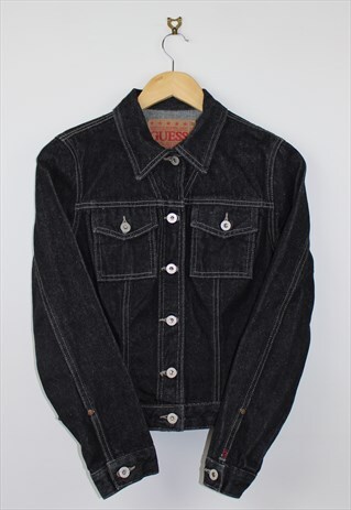 VINTAGE 90S GUESS BLACK DENIM JACKET