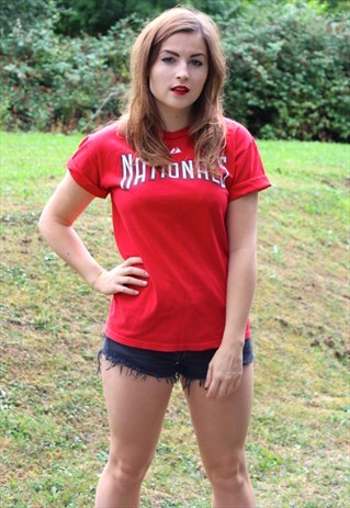 MAJESTIC WASHINGTON NATIONALS BASEBALL MLB T-SHIRT MEDIUM