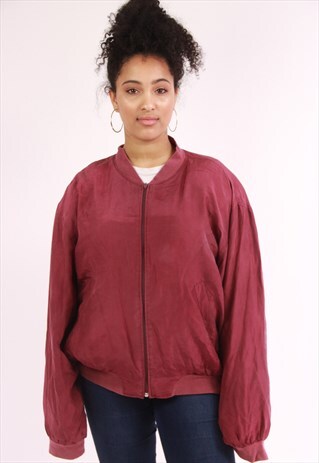 VINTAGE RED SILK JACKET