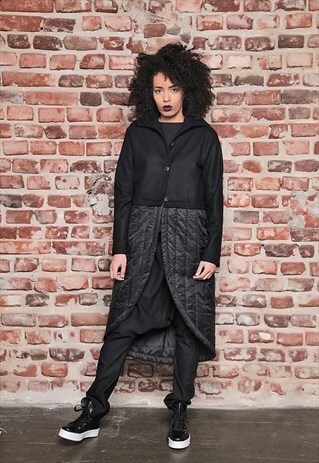 WINTER WOOL COAT/ LONG WOOL COAT/ LOOSE JACKET/ WOOL PONCHO