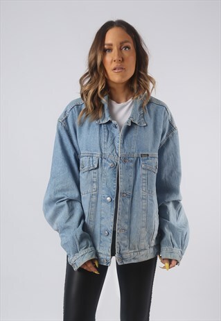 VINTAGE DIESEL DENIM JACKET OVERSIZED FITTED UK 18 XXL (GB3R
