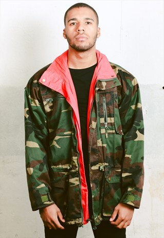 VINTAGE REVERSIBLE CAMOUFLAGE PARKA JACKET