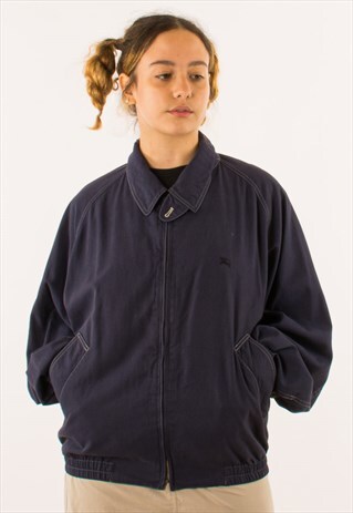 VINTAGE 90S NAVY BURBERRY HARRINGTON JACKET