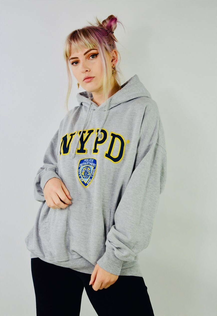 nypd hoodie grey uk