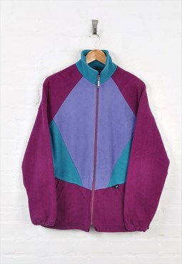 Vintage Block Colour Fleece Purple Ladies Large