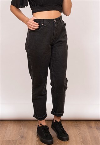 LEVI'S 550 BLACK HIGH WAISTED JEANS 29/28