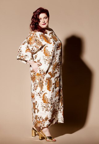 PLUS SIZE LINEN DRESS/ PLUS SIZE DRESS/ PLUS SIZE KAFTAN/