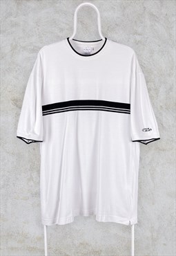 Vintage Calvin Klein T-Shirt 90s White Striped XL