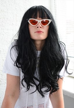 Vintage Black Wig With Bangs