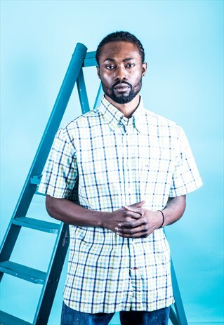 VINTAGE TOMMY HILFIGER SHIRT IN GREEN AND BLUE CHECKS