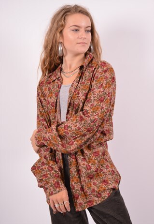 VINTAGE BENETTON SHIRT FLORAL MULTI
