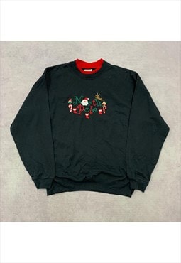 Vintage Christmas Sweatshirt Women's L