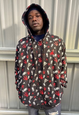 VINTAGE ADIDAS NBA FULL ZIPPER HOODIE FOR MEN