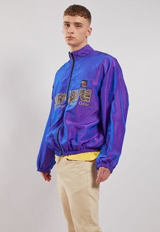 VINTAGE SURF STYLE WINDBREAKER JACKET