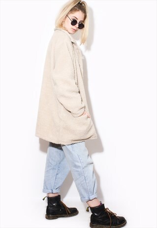 VINTAGE 90'S TEDDY FLEECE JACKET WINTER COAT
