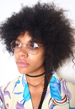 GOLD FRAME UNI SEX CLEAR LENS GLASSES