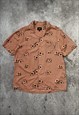 HUF Peach Flowers Printed Hawaiian Shirt