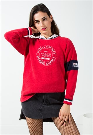 VINTAGE POLO RALPH LAUREN KNIT JUMPER / S425