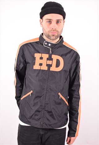 HARLEY DAVIDSON MENS VINTAGE JACKET XL BLACK 90'S