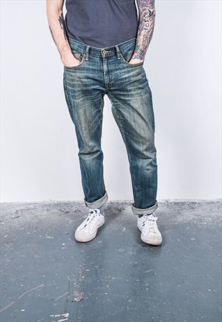 VINTAGE BLUE LEVI'S 501 RIPPED JEANS