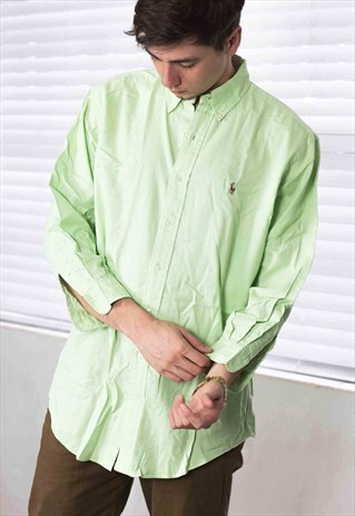 VINTAGE POLO RALPH LAUREN SHIRT LOGO 90S M 8.6