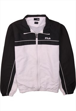 Vintage 90's Fila Windbreaker Lightweight Full Zip Up White