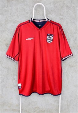 Vintage England Football Shirt 2002-04 Away Reversible Large
