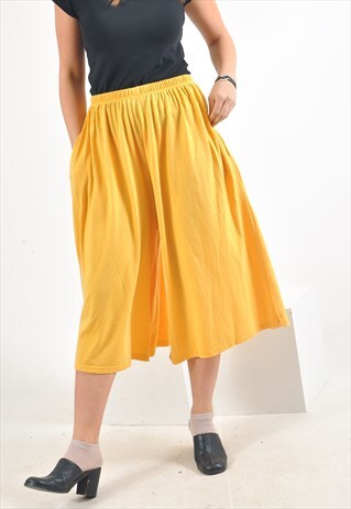 VINTAGE 90'S CULOTTES SHORTS IN YELLOW