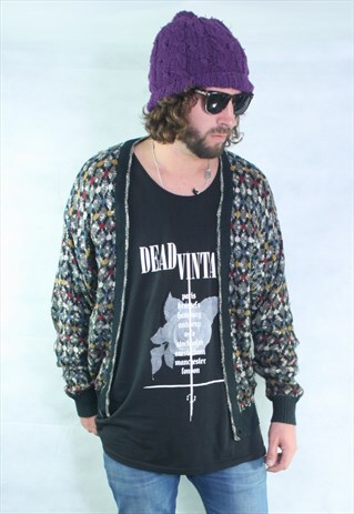 VINTAGE KNIT CARDIGAN OVERSIZED KNIT
