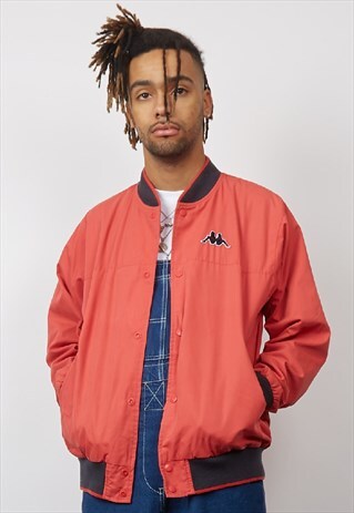 VINTAGE 90'S KAPPA RED BOMBER JACKET