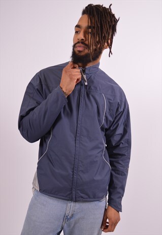 NIKE MENS VINTAGE TRACKSUIT TOP JACKET SMALL BLUE 90S