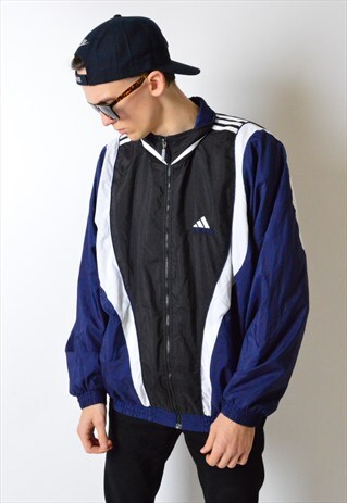 VINTAGE 90S COLOUR BLOCK SHELL ADIDAS TRACK JACKET