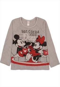 Vintage 90's Disney Fleece Jumper Mickey & Minnie Mouse