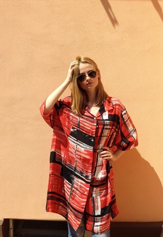 90S OVERSIZED PATTERNED SHIRT