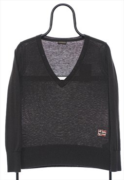 Vintage Napapijri Brown VNeck Jumper Womens