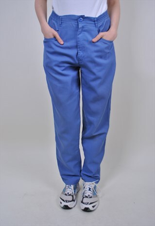 VINTAGE STRAIGHT CHINO PANTS, 80S WOMENS WORK TROUSERS