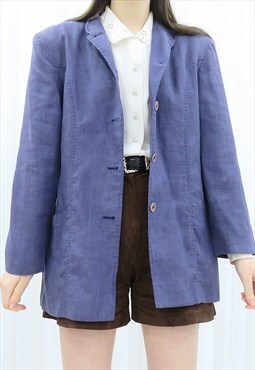80s Vintage Blue Jacket Blazer