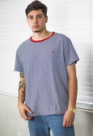 VINTAGE POLO RALPH LAUREN T-SHIRT LOGO 90S X 10.9