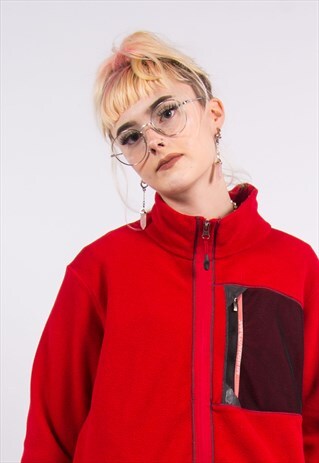 VINTAGE 90'S RED FLEECE JACKET