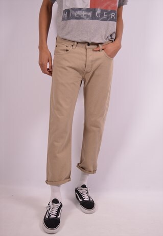 LEVI'S 501 MENS VINTAGE JEANS W30 L27 BROWN 90S