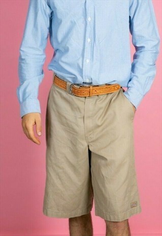 MENS VINTAGE BEIGE DICKIES BOARD SHORTS 32"