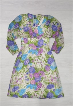 70s Vintage Laborn Modell Floral Dress Multi