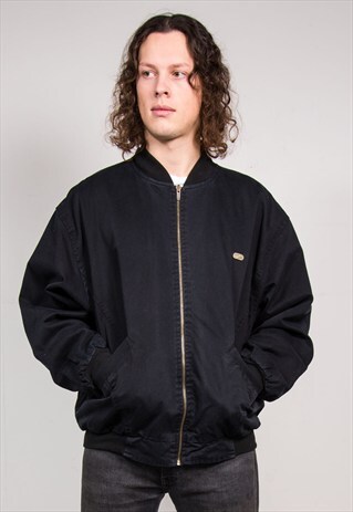 90'S VINTAGE LACOSTE BLACK BOMBER JACKET