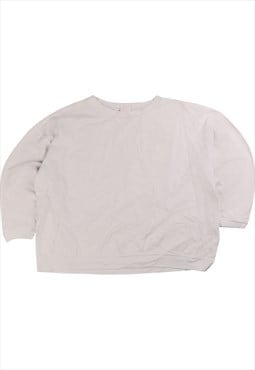 Hanes  Plain Heavyweight Crewneck Sweatshirt Medium White