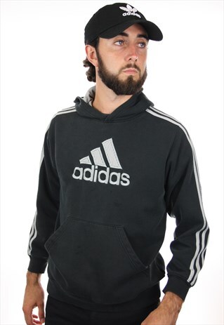 VINTAGE ADIDAS BIG LOGO HOODIE SWEATSHIRT