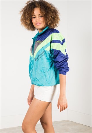 VINTAGE 80'S USA ADIDAS SHELL SPORT JACKET / S1202