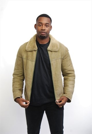 VINTAGE SHEEPSKIN BOMBER JACKET