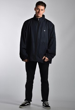 CHAMPION OVERSIZED LOGO FULL ZIP TRACKSUIT JACKET