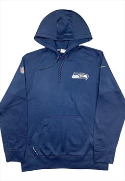 Nike Vintage Men's Navy Thermafit Seattle Seahawks Hoodie